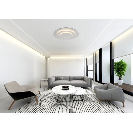 Globo - LED-loftlampe LED/40W/230V 3000K Ø 49 cm sølv