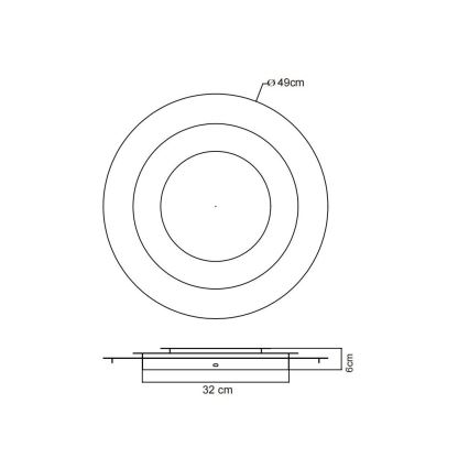 Globo - LED-loftlampe LED/40W/230V 3000K Ø 49 cm sølv