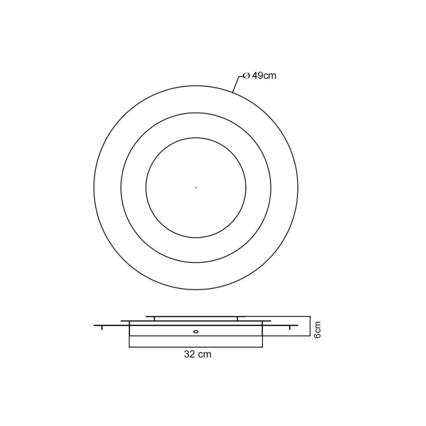 Globo - LED-loftlampe LED/40W/230V 3000K Ø 49 cm sølv