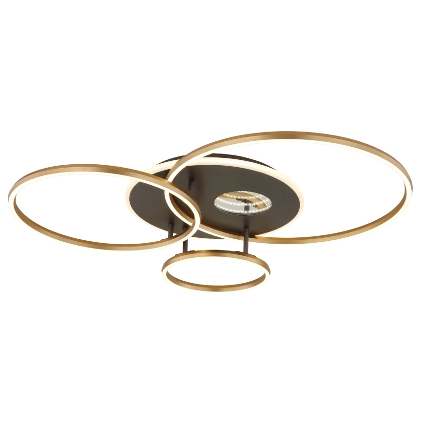 Globo - Dæmpbar LED-loftlampe LED/54W/230V 2700-6500K 90x70 cm antracit/guld + fjernbetjening