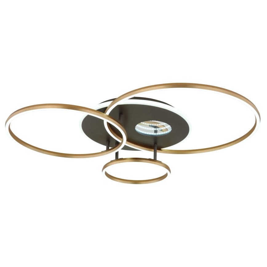Globo - Dæmpbar LED-loftlampe LED/54W/230V 2700-6500K 90x70 cm antracit/guld + fjernbetjening