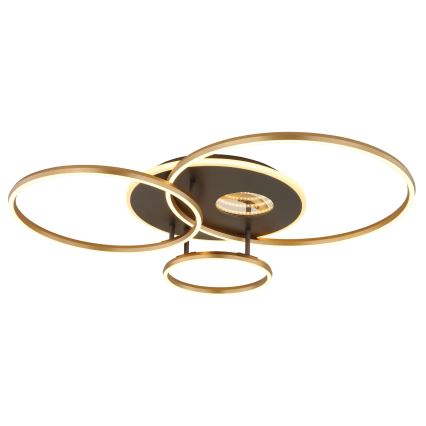 Globo - Dæmpbar LED-loftlampe LED/54W/230V 2700-6000K 90x70 cm sort + fjernbetjening
