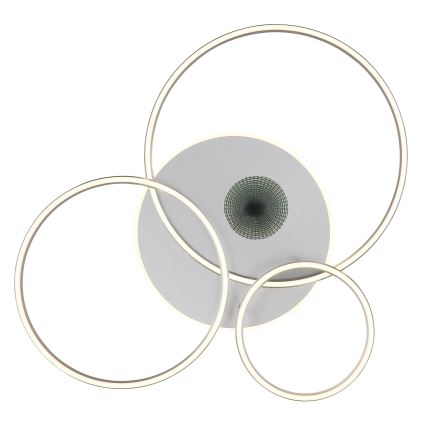 Globo - Dæmpbar LED-loftlampe LED/54W/230V 2700-6500K 90x70 cm sølv + fjernbetjening