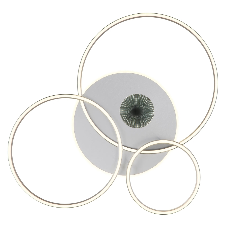 Globo - Dæmpbar LED-loftlampe LED/54W/230V 2700-6500K 90x70 cm sølv + fjernbetjening