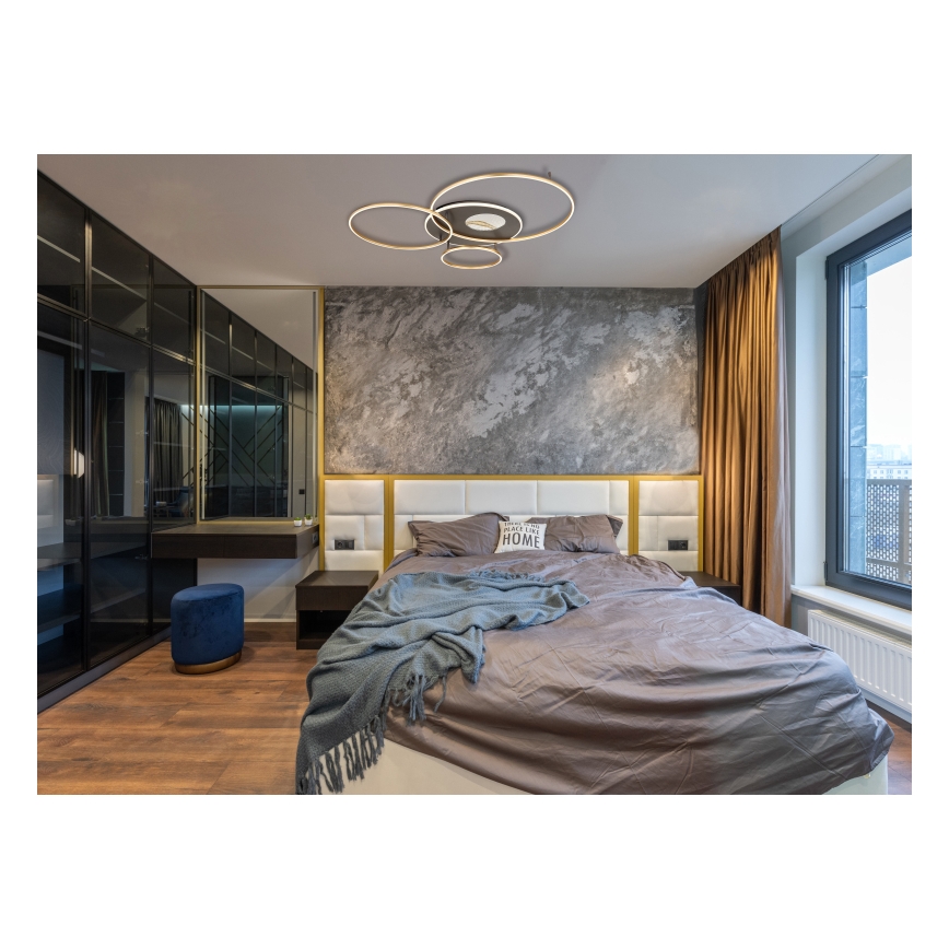 Globo - LED loftlampe dæmpbar LED/70W/230V 2700-6500K guldfarvet + fjernbetjening