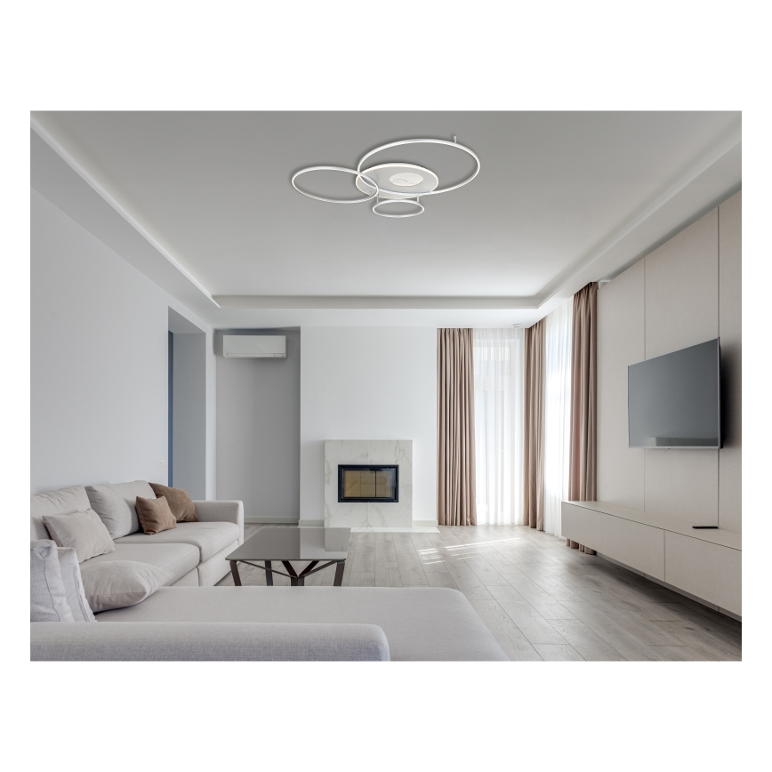 Globo - LED loftlampe dæmpbar LED/70W/230V 2700-6500K mat krom + fjernbetjening
