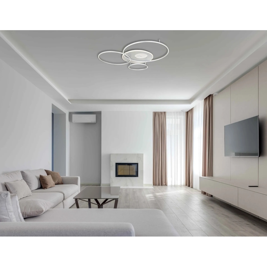 Globo - Dæmpbar LED-loftlampe LED/70W/230V 2700-6500K Wi-Fi Tuya mat krom + fjernbetjening