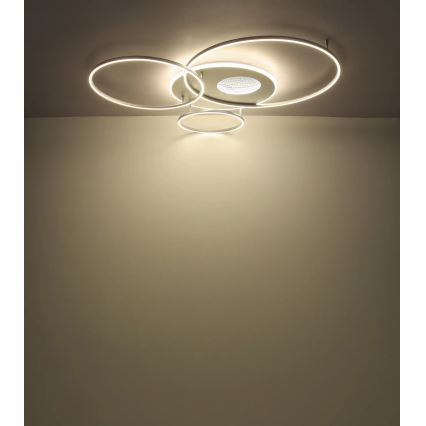 Globo - Dæmpbar LED-loftlampe LED/70W/230V 2700-6500K Wi-Fi Tuya mat krom + fjernbetjening