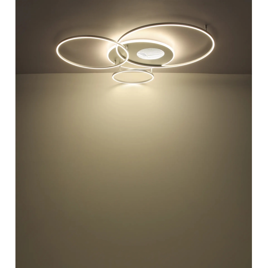 Globo - Dæmpbar LED-loftlampe LED/70W/230V 2700-6500K Wi-Fi Tuya mat krom + fjernbetjening
