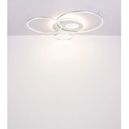 Globo - Dæmpbar LED-loftlampe LED/70W/230V 2700-6500K Wi-Fi Tuya mat krom + fjernbetjening