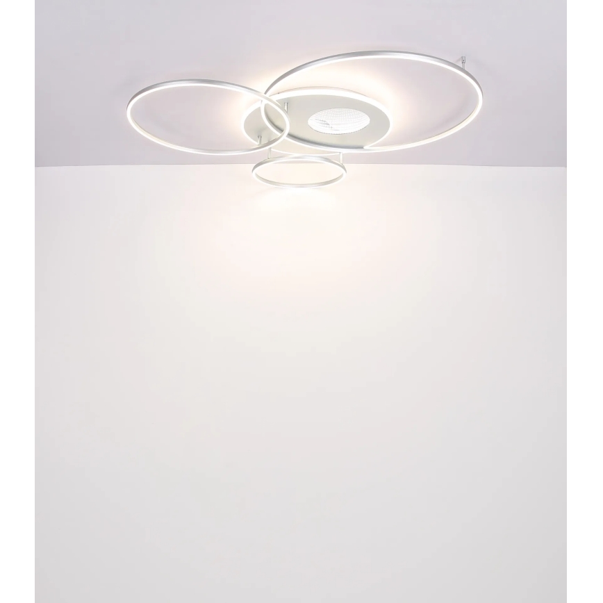 Globo - Dæmpbar LED-loftlampe LED/70W/230V 2700-6500K Wi-Fi Tuya mat krom + fjernbetjening