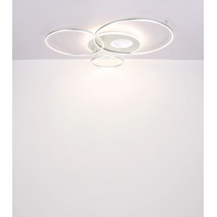 Globo - Dæmpbar LED-loftlampe LED/70W/230V 2700-6500K Wi‑Fi Tuya mat krom + fjernbetjening