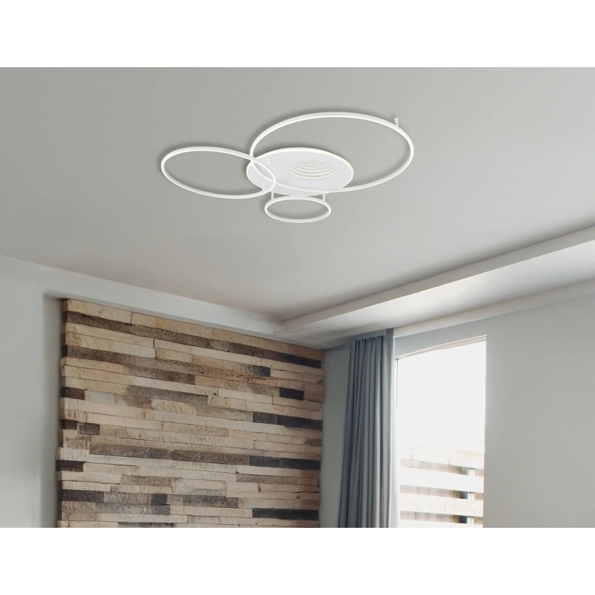 Globo - LED dæmpbar loftlampe LED/70W/230V 2700-6000K 105x26,5 cm sølv + fjernbetjening
