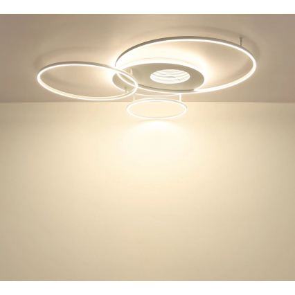 Globo - LED dæmpbar loftlampe LED/70W/230V 2700-6000K 105x26,5 cm sølv + fjernbetjening