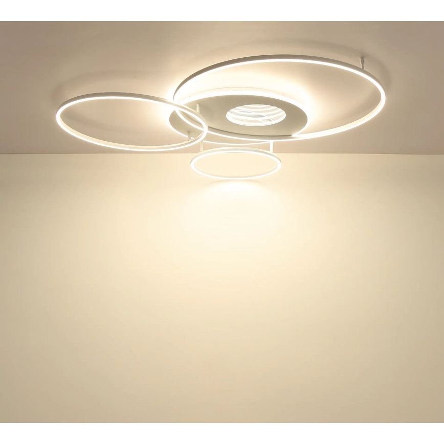 Globo - LED dæmpbar loftlampe LED/70W/230V 2700-6000K 105x26,5 cm sølv + fjernbetjening