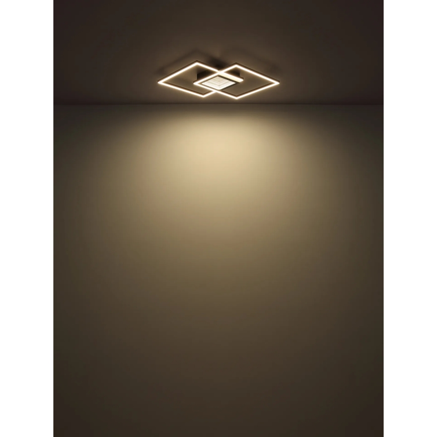 Globo - LED-dæmpbar loftlampe LED/32W/230V 2700-6500K 42,6x42,6 cm sort + fjernbetjening
