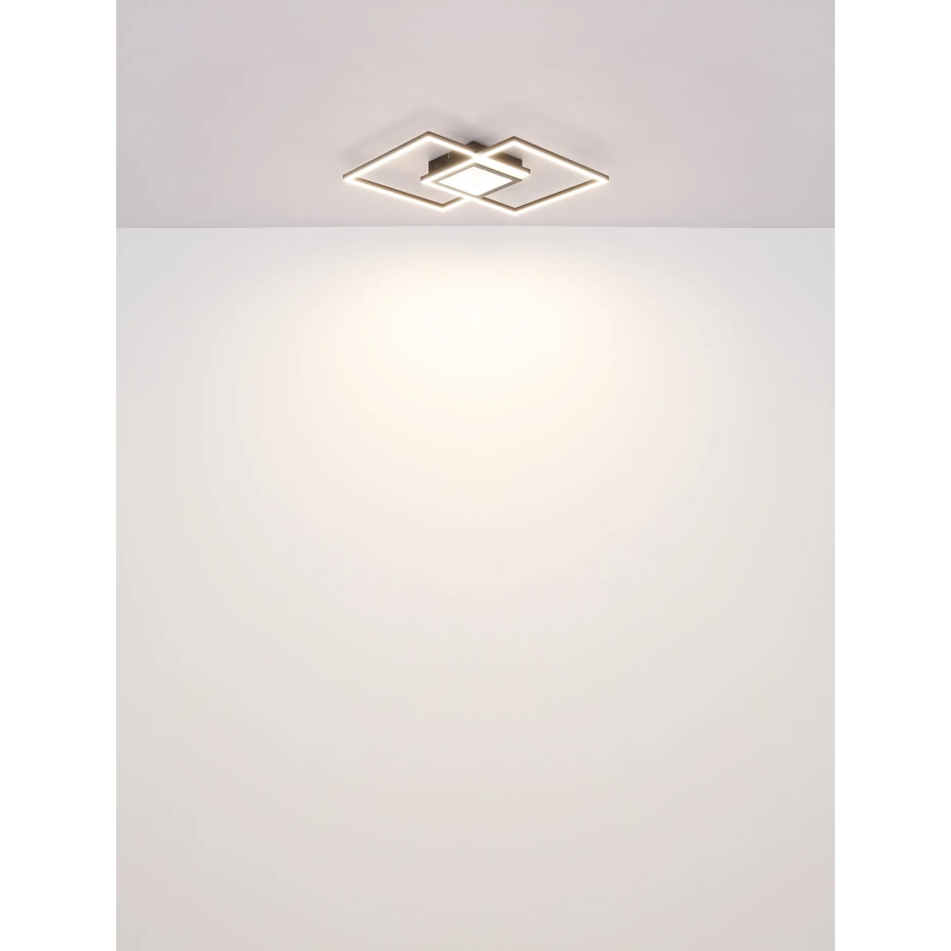 Globo - LED-dæmpbar loftlampe LED/32W/230V 2700-6500K 42,6x42,6 cm sort + fjernbetjening