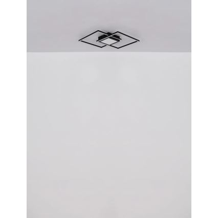 Globo - LED-dæmpbar loftlampe LED/32W/230V 2700-6500K 42,6x42,6 cm sort + fjernbetjening