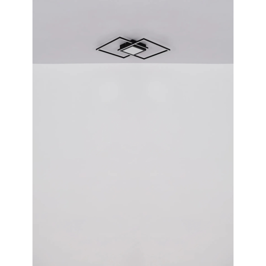 Globo - LED-dæmpbar loftlampe LED/32W/230V 2700-6500K 42,6x42,6 cm sort + fjernbetjening