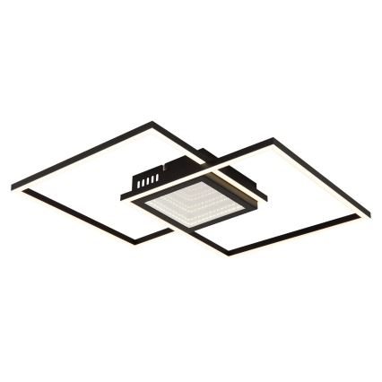 Globo - LED-dæmpbar loftlampe LED/32W/230V 2700-6500K 42,6x42,6 cm sort + fjernbetjening