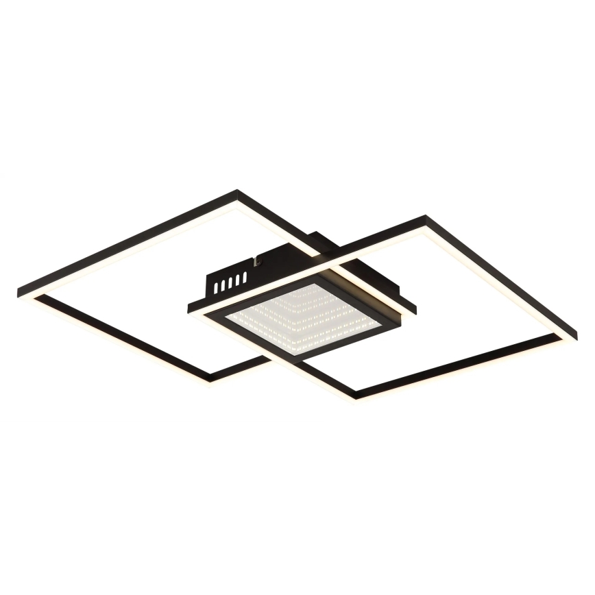 Globo - LED-dæmpbar loftlampe LED/32W/230V 2700-6500K 42,6x42,6 cm sort + fjernbetjening