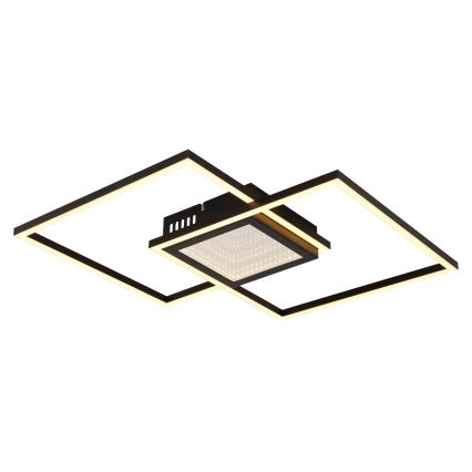 Globo - LED-dæmpbar loftlampe LED/32W/230V 2700-6500K 42,6x42,6 cm sort + fjernbetjening