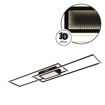 Globo - Dæmpbar LED-loftlampe LED/42W/230V 2700-6500K 19,6x96 cm sort + fjernbetjening