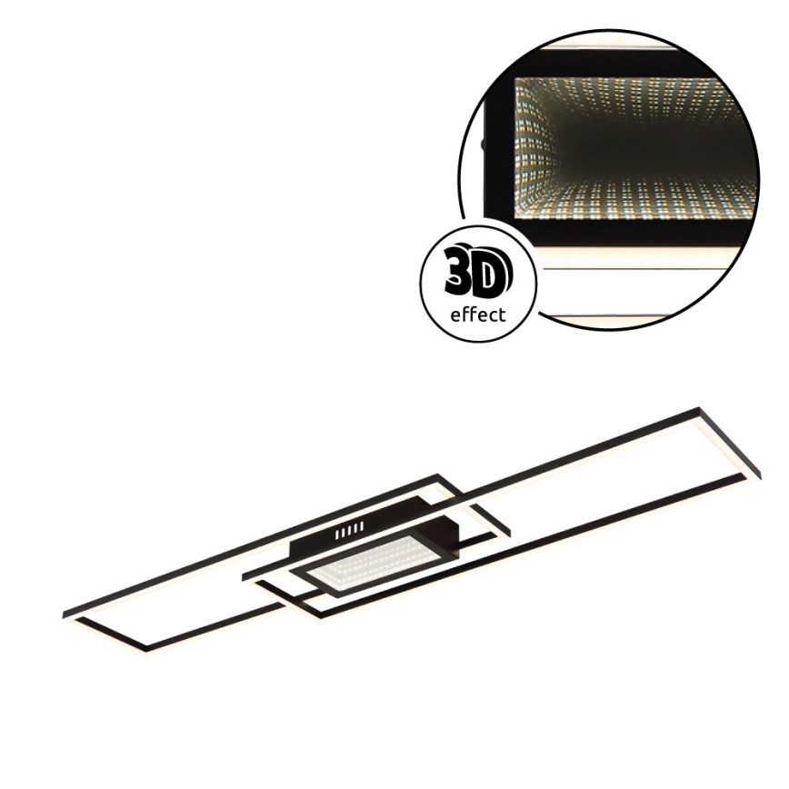 Globo - Dæmpbar LED-loftlampe LED/42W/230V 2700-6500K 19,6x96 cm sort + fjernbetjening