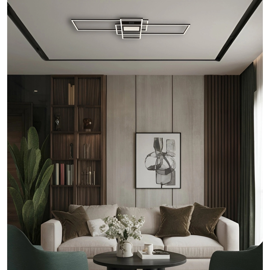 Globo - Dæmpbar LED-loftlampe LED/60W/230V 2700-6500K 42x110,8 cm sort + fjernbetjening