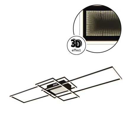 Globo - Dæmpbar LED-loftlampe LED/60W/230V 2700-6500K 42x110,8 cm sort + fjernbetjening
