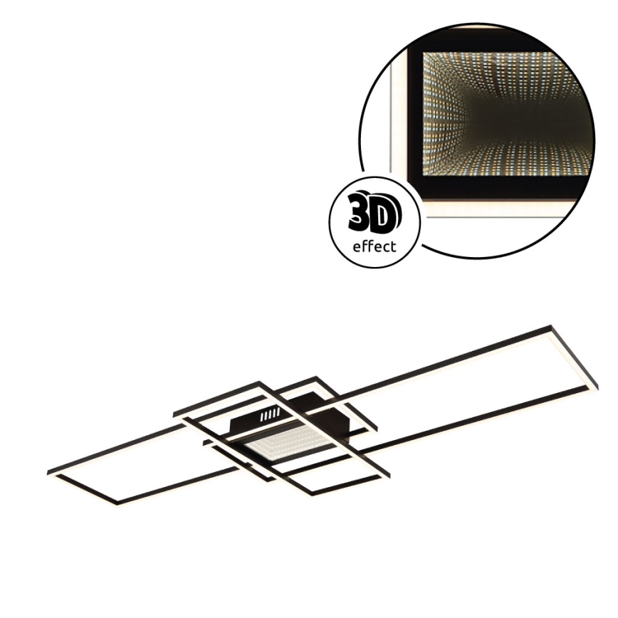 Globo - Dæmpbar LED-loftlampe LED/60W/230V 2700-6500K 42x110,8 cm sort + fjernbetjening