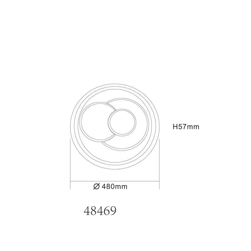 Globo - LED-loftlampe LED/36W/230V 3000/4000/6500K Ø 48 cm