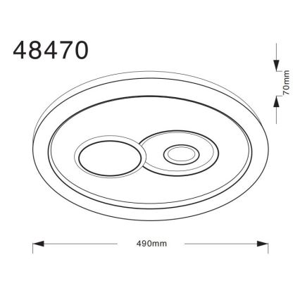 Globo - LED-loftlampe LED/36W/230V 3000/4000/6500K Ø 49 cm
