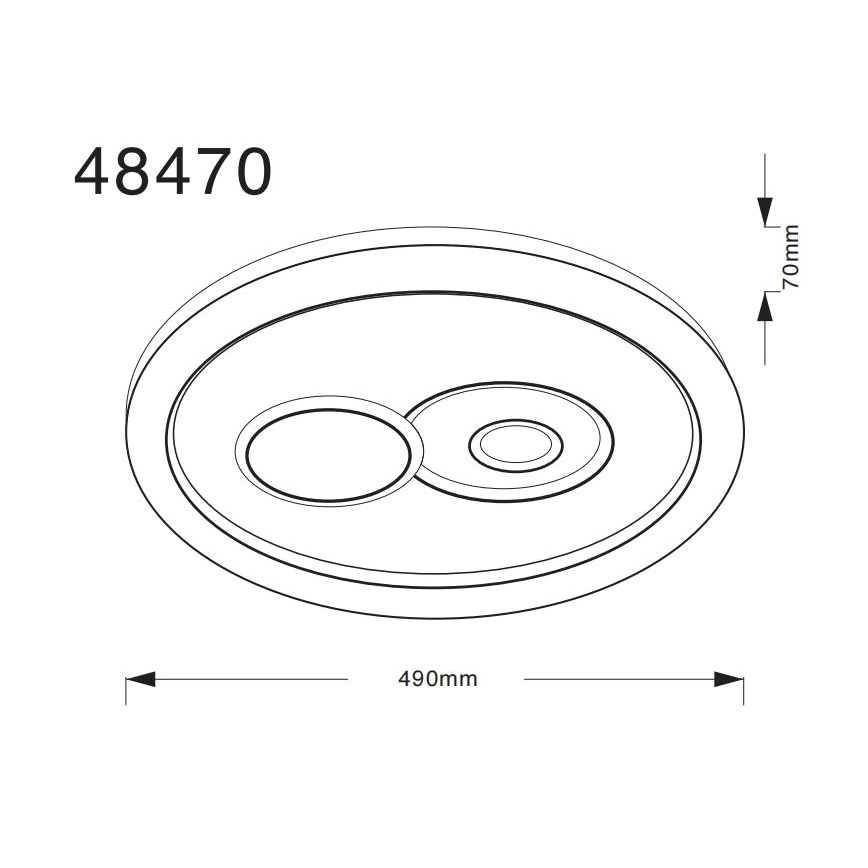 Globo - LED-loftlampe LED/36W/230V 3000/4000/6500K Ø 49 cm