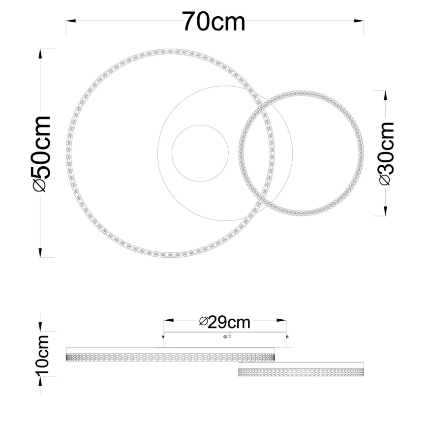 Globo - LED loftlampe LED/30W/230V 3000K 70x50 cm beige