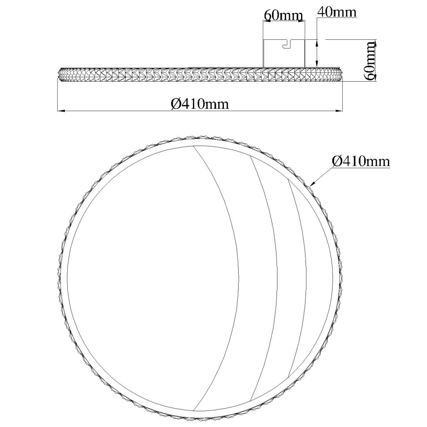 Globo - LED-loftlampe LED/24W/230V 3000/4000/6000K, diam. 41 cm, guld
