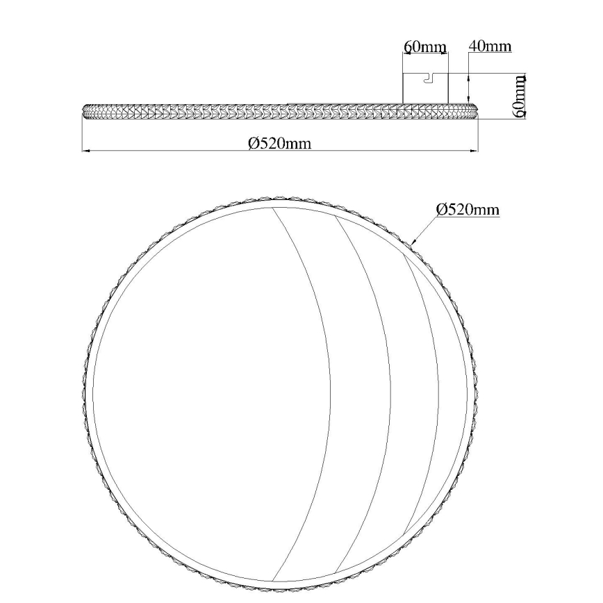 Globo - LED-loftlampe LED/40W/230V 3000/4000/6000K Ø 52 cm guld