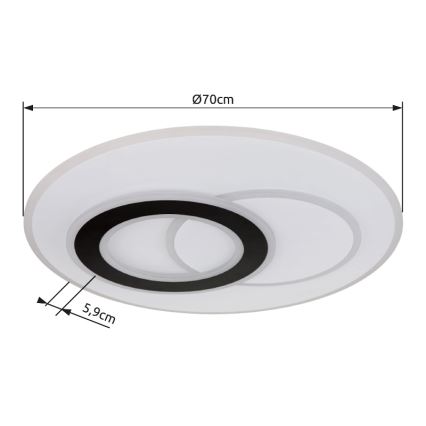 Globo - LED loftlampe dæmpbar LED/60W/230V 2700-6500K Wi-Fi Tuya + fjernbetjening