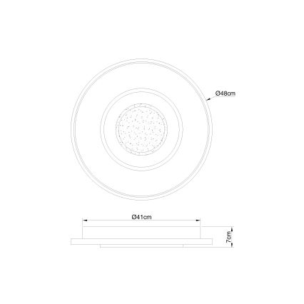 Globo - LED loftlampe dæmpbar LED/36W/230V 2700-6000K + fjernbetjening