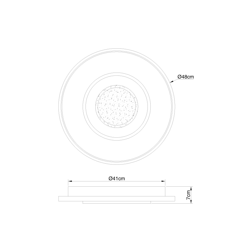 Globo - LED loftlampe dæmpbar LED/36W/230V 2700-6000K + fjernbetjening