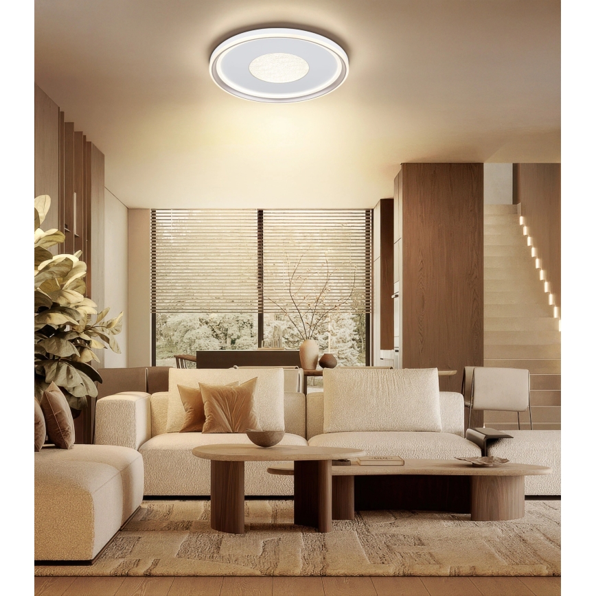 Globo - Dæmpbar LED-loftlampe LED/60W/230V 2700-6000K Ø 59 cm hvid/creme + fjernbetjening