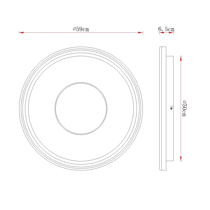 Globo - Dæmpbar LED-loftlampe LED/60W/230V 2700-6000K Ø 59 cm hvid/creme + fjernbetjening