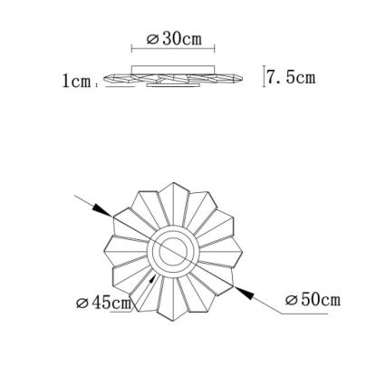 Globo - LED loftlampe dæmpbar LED/58W/230V 2700-6000K diameter 50 cm hvid + fjernbetjening
