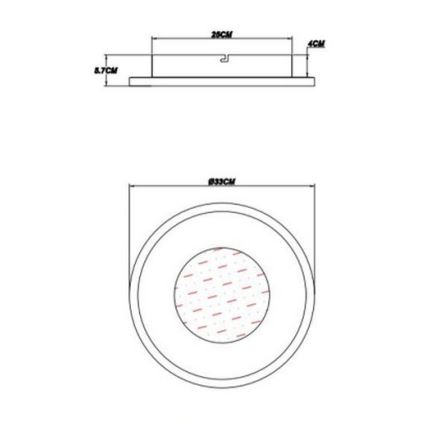 Globo - LED loftlampe LED/24W/230V 2700/4500/6500K diameter 33 cm