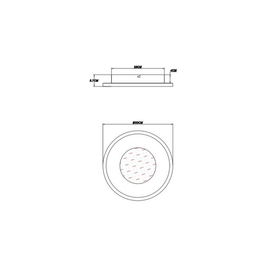Globo - LED loftlampe LED/24W/230V 2700/4500/6500K diameter 33 cm