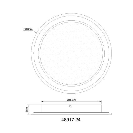 Globo - LED loftlampe dæmpbar LED/24W/230V 2700-6000K + fjernbetjening