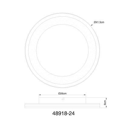 Globo - LED loftlampe dæmpbar LED/24W/230V 2700-6000K + fjernbetjening