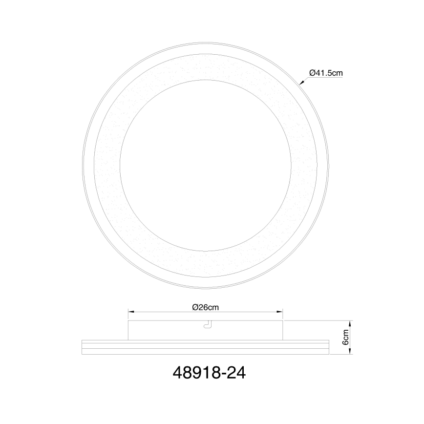 Globo - LED loftlampe dæmpbar LED/24W/230V 2700-6000K + fjernbetjening