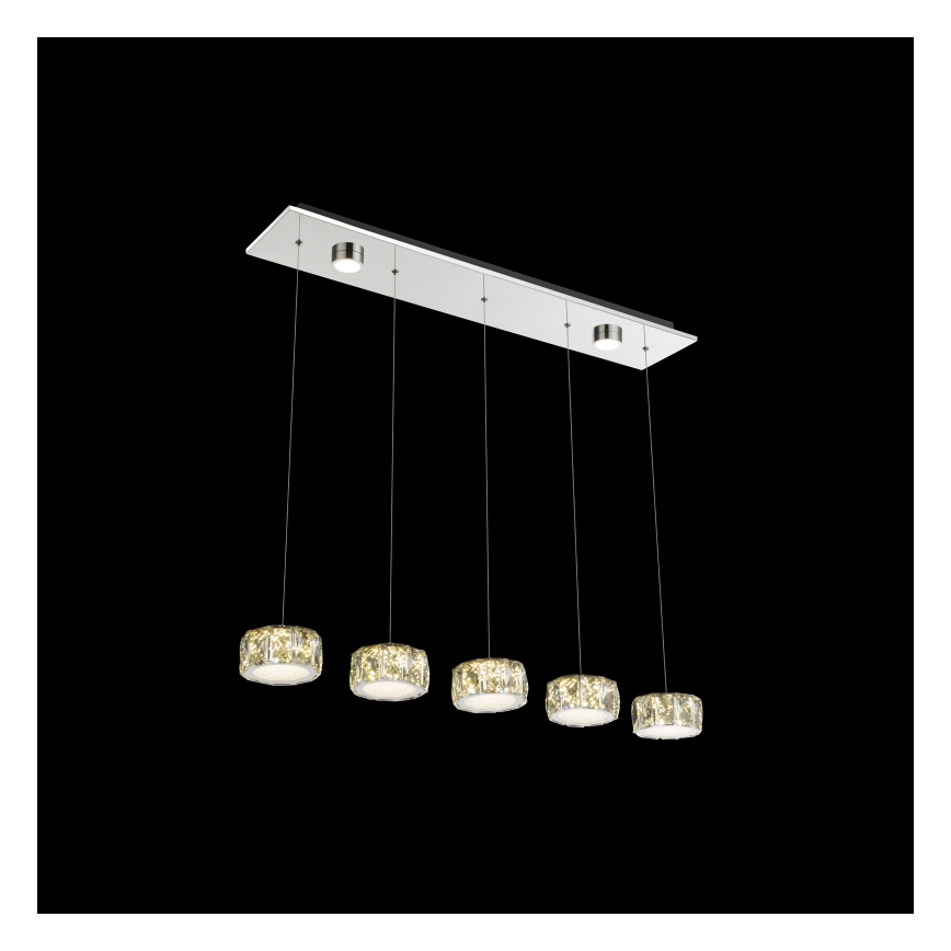 Globo - LED pendel LED/52W/230V 4000K skinnende krom/transparent