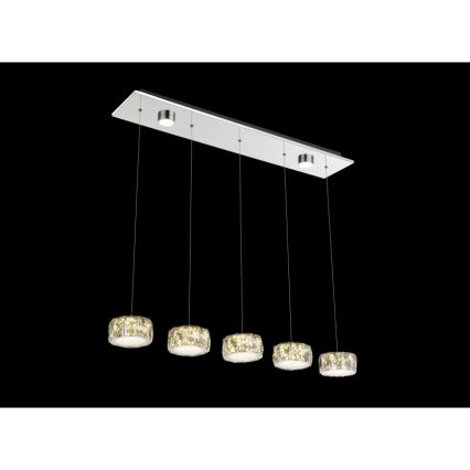 Globo - LED pendel LED/52W/230V 4000K skinnende krom/transparent